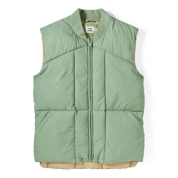 Flint & Tinder The Jackson Quilted Vest
 in Winter Sage - Picture 1 of 7